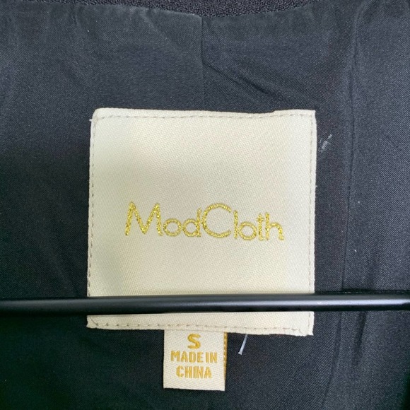 ModCloth black modern blazer size Small - Picture 3 of 9